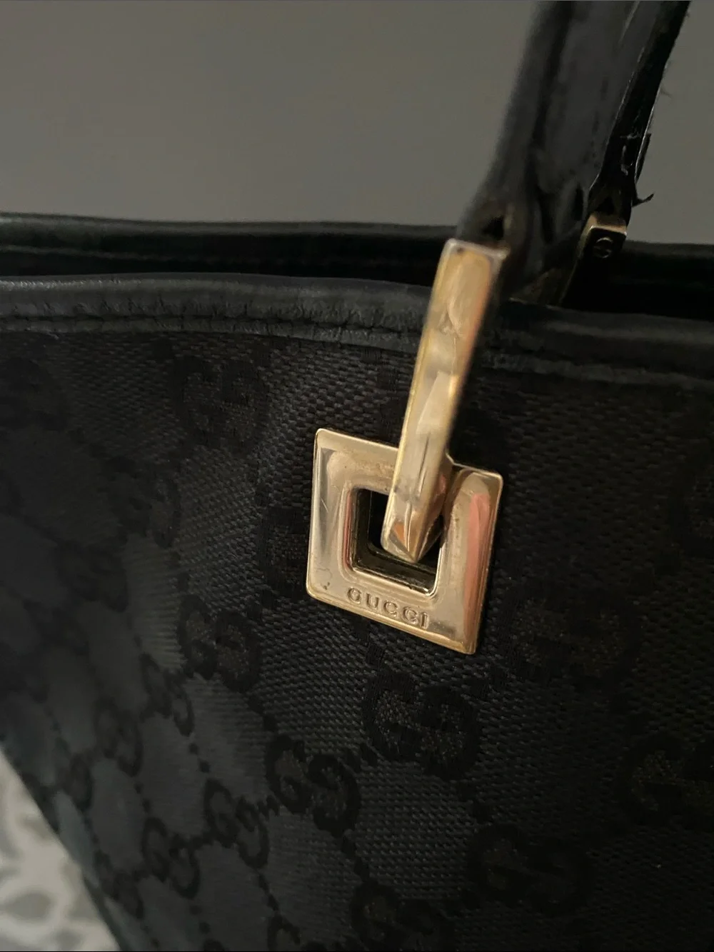 Gucci GG Black Tote Bag with COA
